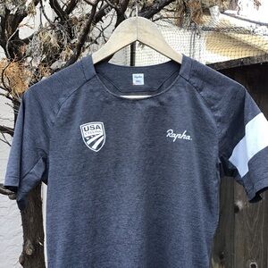 Rapha USA Cycling Womens Trail Technical T Shirt Small Gray Performance Top